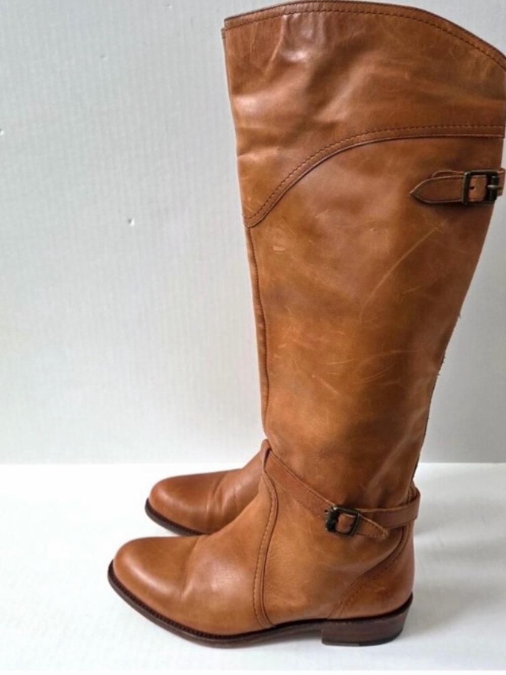 Frye Dorado Riding Boots Womens 7 Brown Leather Western Cowgirl